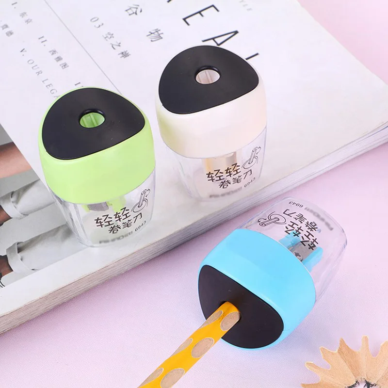 Multicolor Pencil Sharpener Effortless Rotation Pencil Sharpener Single Hole Pencils Cutter School Student Supplies