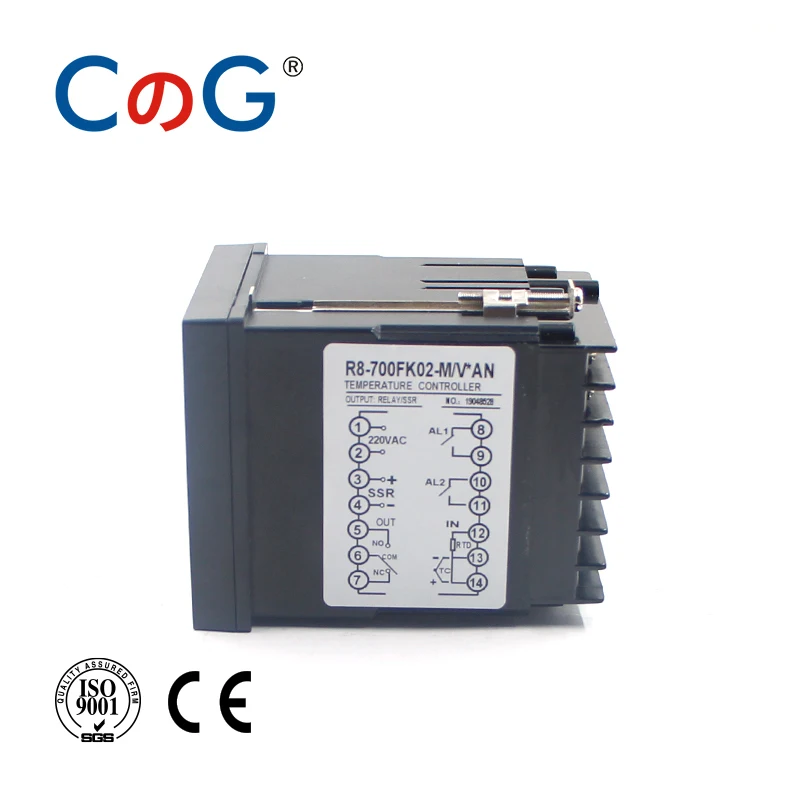 CG 72*72mm 800 Degree Input K J PT100 0-10V 4-20mA PID Output SSR Relay 220V 24V 380V Thermostat 2Alarms Temperature Controller