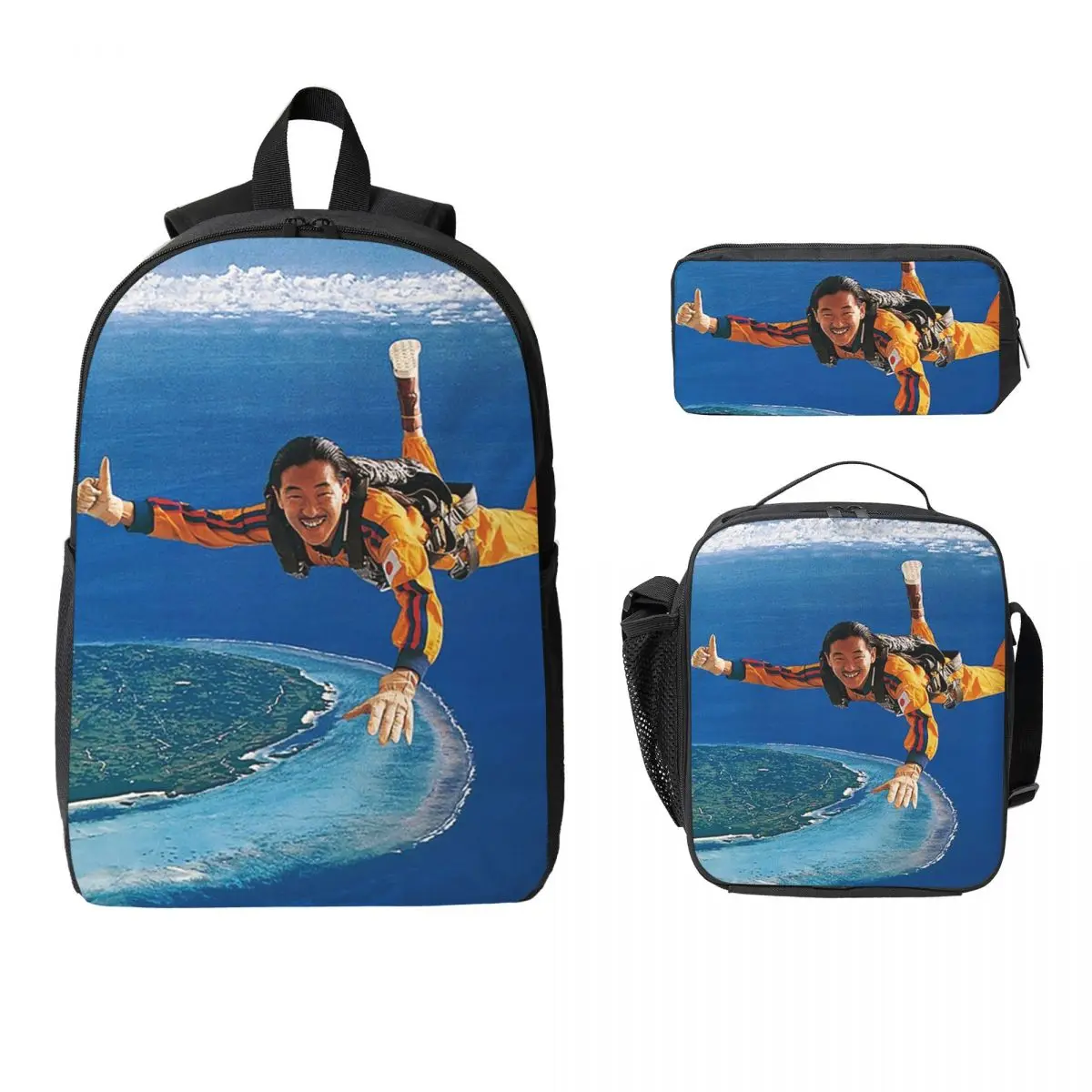 

MASAYOSHI TAKANAKA - Ayyunisa Backpack Student BookBag School Bag Computer Shoulder Bags 3ps Insulated Lunch Bag Pencil Case
