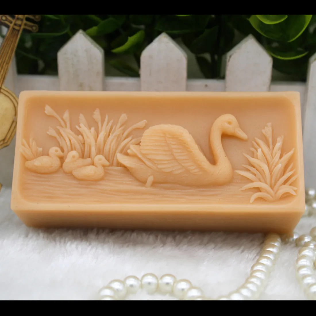 1pcs Goose Family (zx283) Food Grade Silicone Handmade Soap Mold Crafts DIY Mould