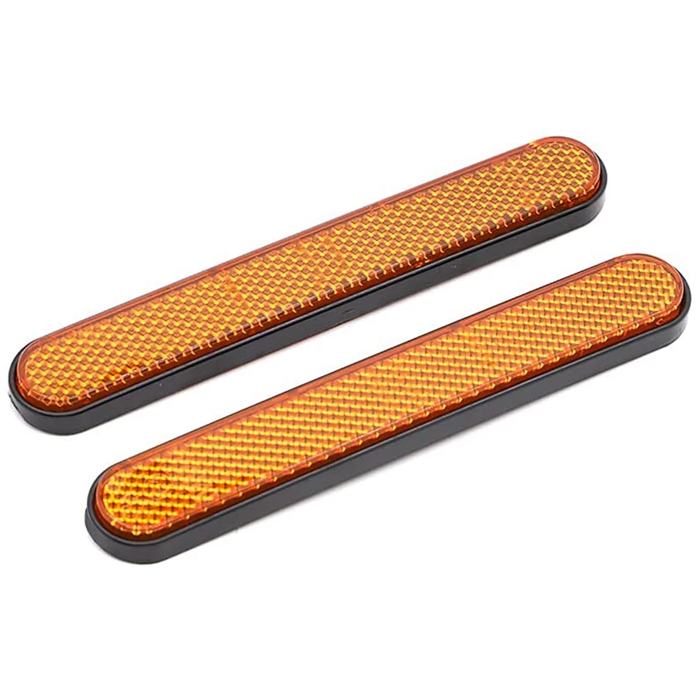 Motorcycle Front Fork Reflector Sticker Lower Legs Slider Safety Warning for Softail Sportster 883 1200 YellowJAS