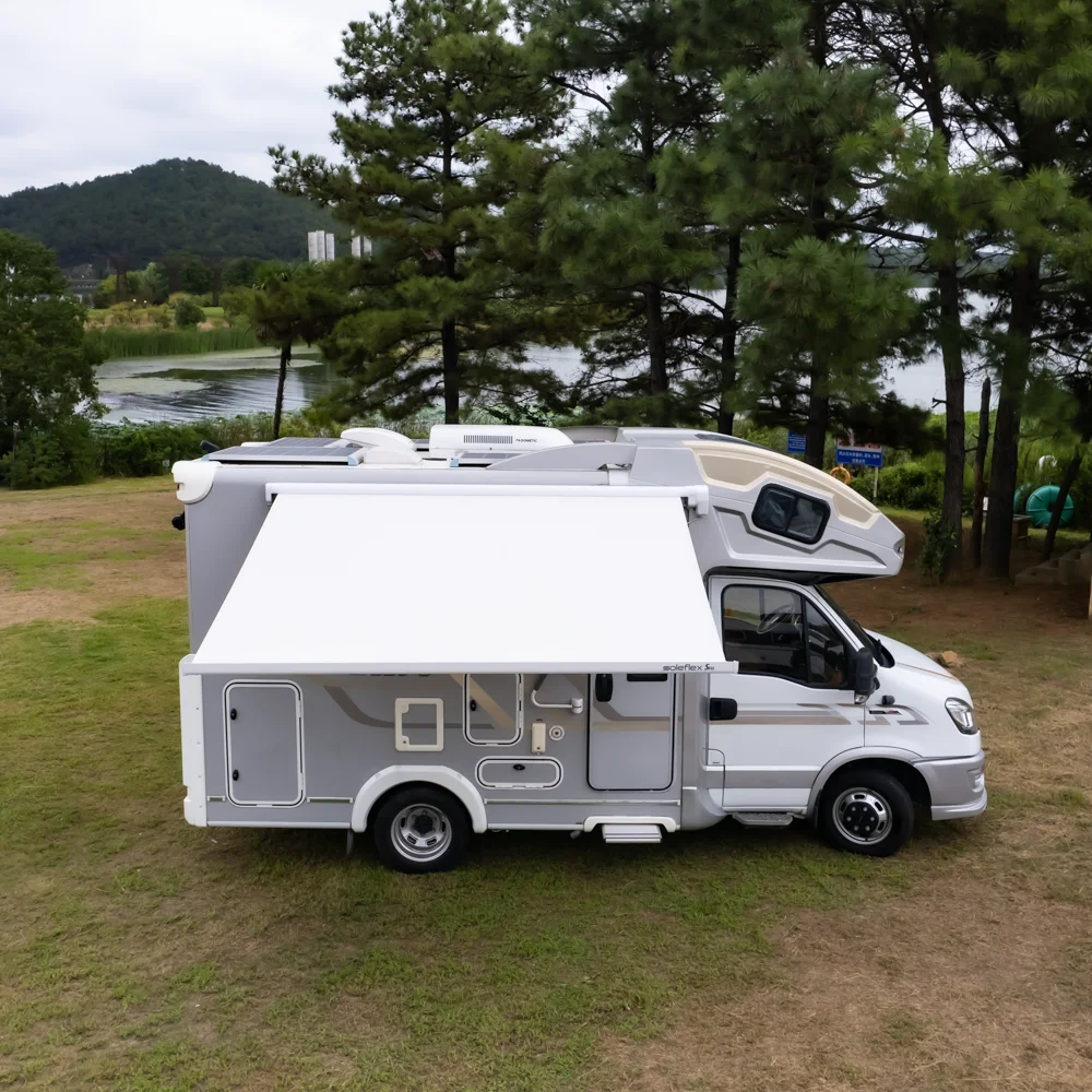 10 Foot Retractable RV Complete Electric Awning Kit Cassette Caravan Awning Outdoor Aluminum Alloy For Campers