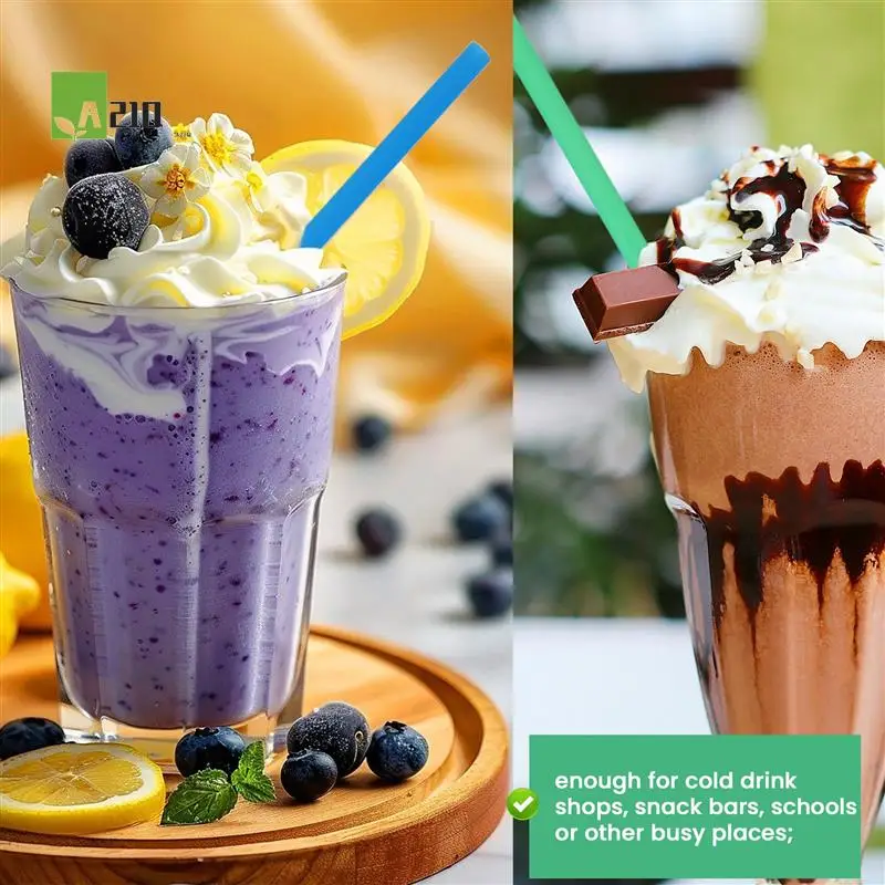 

A21Q -300Pcs 10.3In Jumbo Straws Smoothie Straws Milkshake Straws Extra Wide Extra Long Assorted Bright Colors