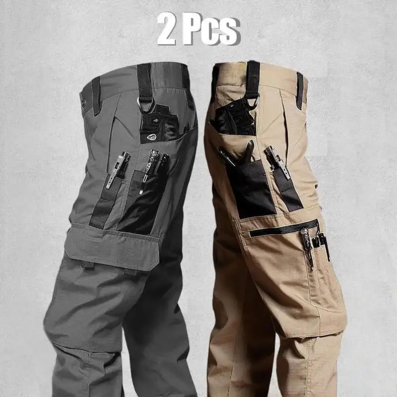 

Durable Outdoor Men's Casual Pants High Waist Straight Leg Training Trousers Comfortable Fit Korean Sle Neutral Faion
