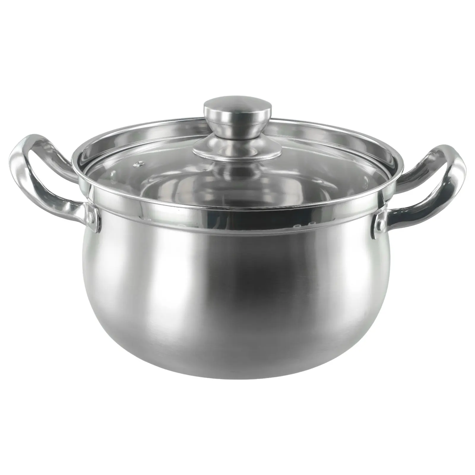 

Cooking Pots Soup Pot Stockpot With Glass Lid 1 Set 24x13.7cm Cookware Silvery Stainless Steel Kitchen Accessories