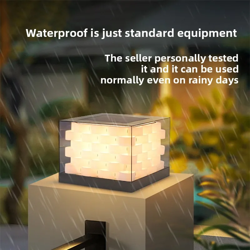 

Водонепроницаемый уличный фонарь на солнечной энергии для виллы, сада, настенных ворот, колонны, уличного фонаря