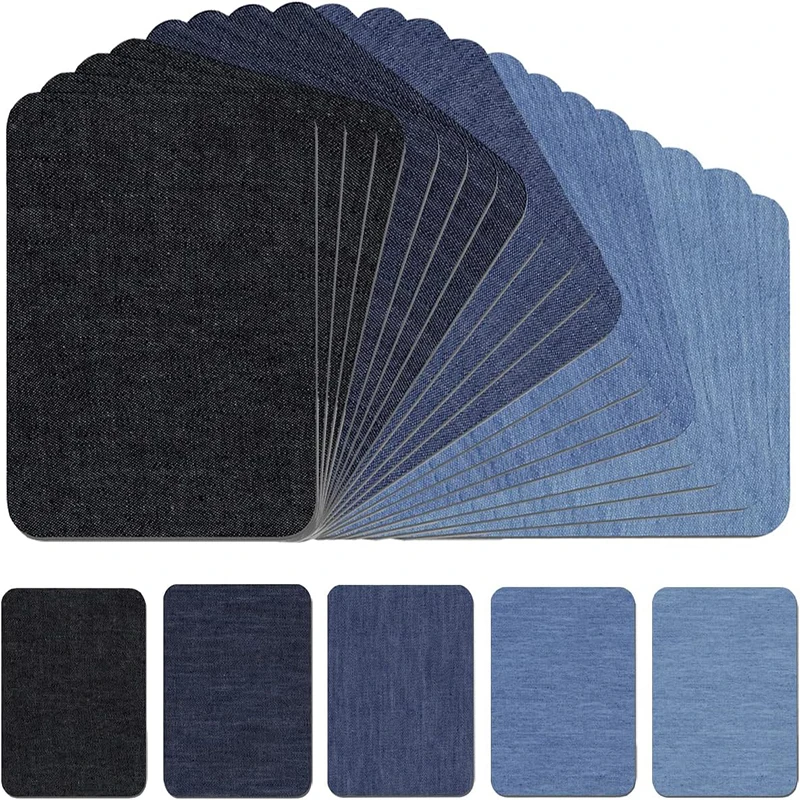 10 قطعة بقع الجينز الحديد على بقع لإصلاح الملابس بقع النسيج للملابس الجينز إصلاح حقيبة معاطف يزين شارة ديكور