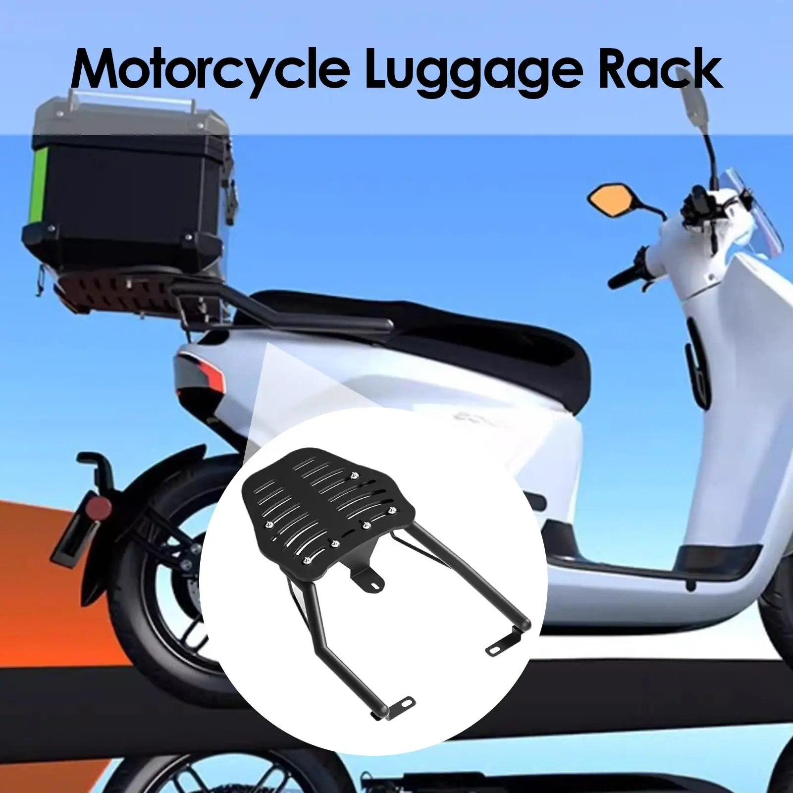 

Motorcycle Adjustable Rear Luggage Rack Iron Tail Case Bracket Extender Carrier Motorcycle Cargo Rack Storage Box Support