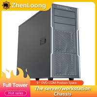 ZhenLoong Loong1 Full Tower NAS Computer Case Support ITX MATX ATX EATX EEB MB 9 Positions for CD-ROM Server Chassis 8 PCI Slots