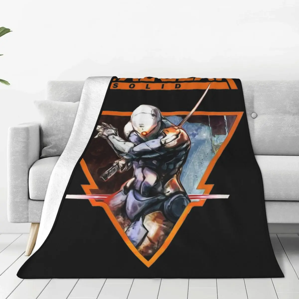 Metal Gear Solid Games Blanket Coral Fleece Plush Bedding MGS1 Solid Snake Throw Blanket Relax Soft for Car Quilt