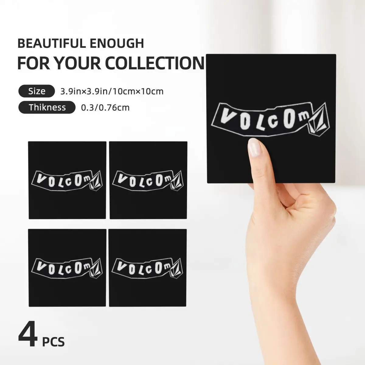 V-Volcom شعار كوستر السيراميك الخبز حصيرة الجدول الديكور والاكسسوارات حصيرة للمطبخ المفارش لطاولة العشاء القهوة حصيرة