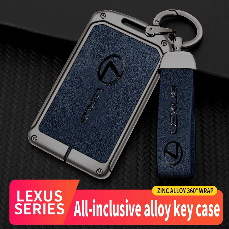 For Lexus Fsport CT200h ES GS300 GX IS LS LM LX LX470 LX570 NX RX300 RX450 UX Zinc Alloy Leather Car Key Cover Case Accessories