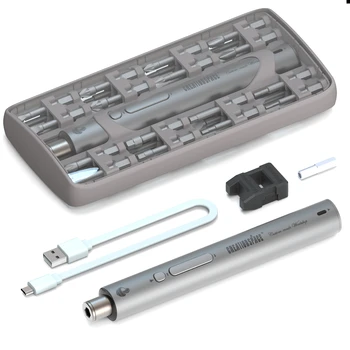 CreationSpace Cordless Electric Screwdriver Kit, Mini Tools, USB Charging, 3.6V Max Accessories, Variable Speed, CS1901A