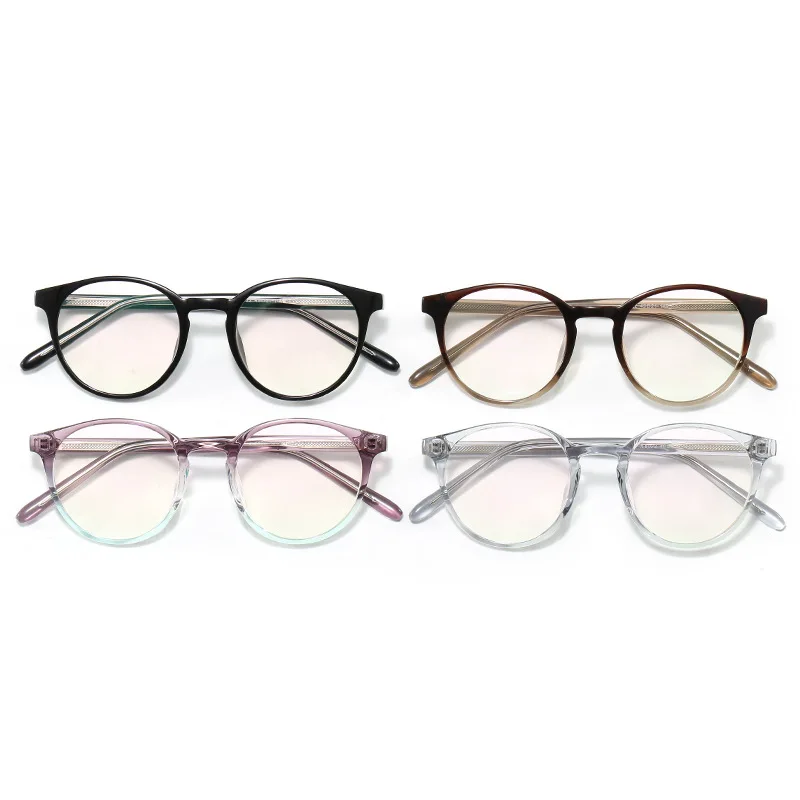 UltraLight TR90 ريترو وصفة طبية مستديرة قصر النظر مد البصر الزجاج الرجال النساء البصرية مكافحة الأزرق الكمبيوتر عدسة فوتوكروميك