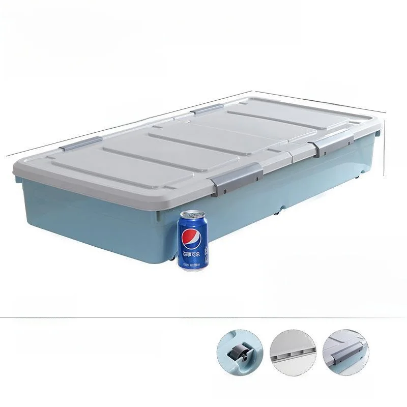 Underbed Storage Box Flat Drawer Style Home Organization Container Large Size Bed Base Storage Box Medical Kit Plastic Material image 3