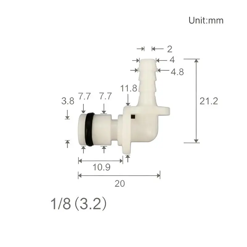 Bend Adapter Valve Sealing Conductive Male Female Connector: 1/3PCS Plastic Quick Plug Hose