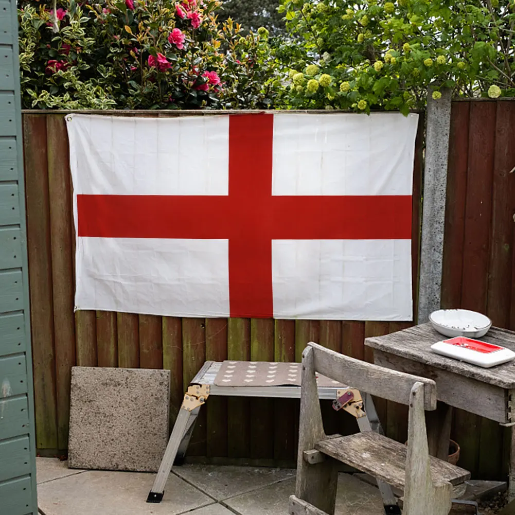 3x5 قدم الصليب الأحمر المملكة المتحدة إنجلترا العلم حية اللون الإنجليزية الأعلام الوطنية تتلاشى مقاومة مع الحلقات موكب/المهرجان/ديكور المنزل