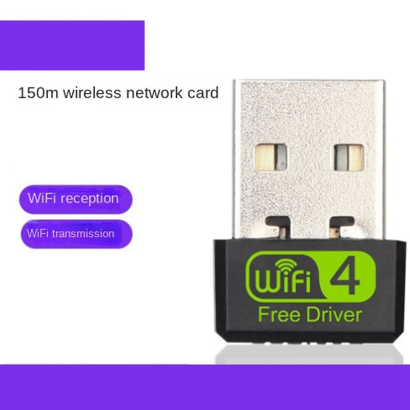 1 PCS 150Mbps USB 2.4G Wifi Receiver Drive Free Wifi Adapter For Laptop Desktop Computer