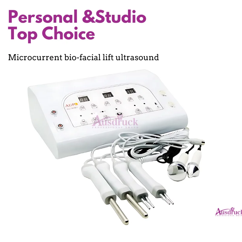 جهاز شد الجلد المضاد للشيخوخة Ausdruck8201 مع الموجات فوق الصوتية، مكركرنت حيوي، قفازات الرفع، مجموعة أدوات العين الاحترافية #2