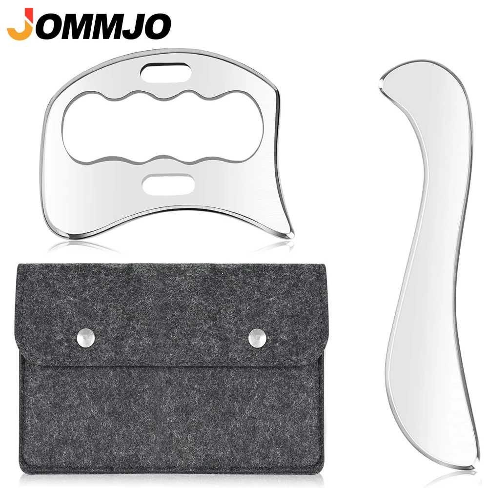 

2-in-1 Stainless Steel Gua Sha Muscle Scraper Tool, Myofascial Scraping Tools for Physical Therapy, Lymphatic Drainage Massager