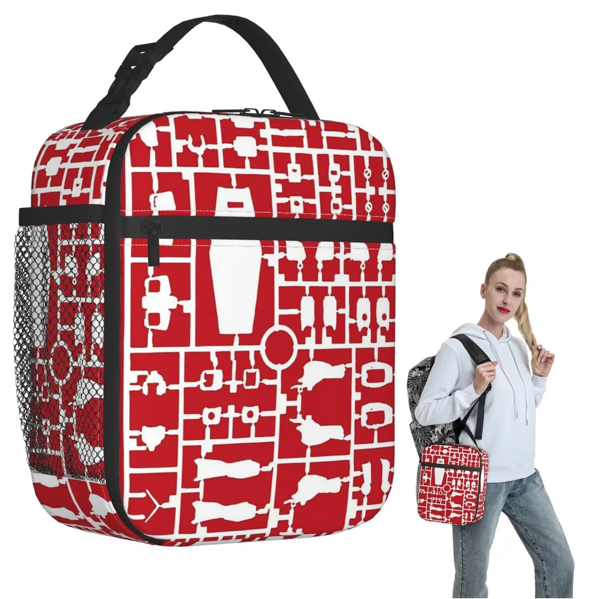 Gundam Runner Mobile Suit Gundam Insulated Lunch Bag for Women Children Portable Food Boxes Thermal Lunch Box Tote