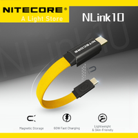 NITECORE NLink10 Type-C Cable Magnetic Storage USB-C 60W Fast Charge Cable 7CM Short Dual for Flashlight Power Bank Phone