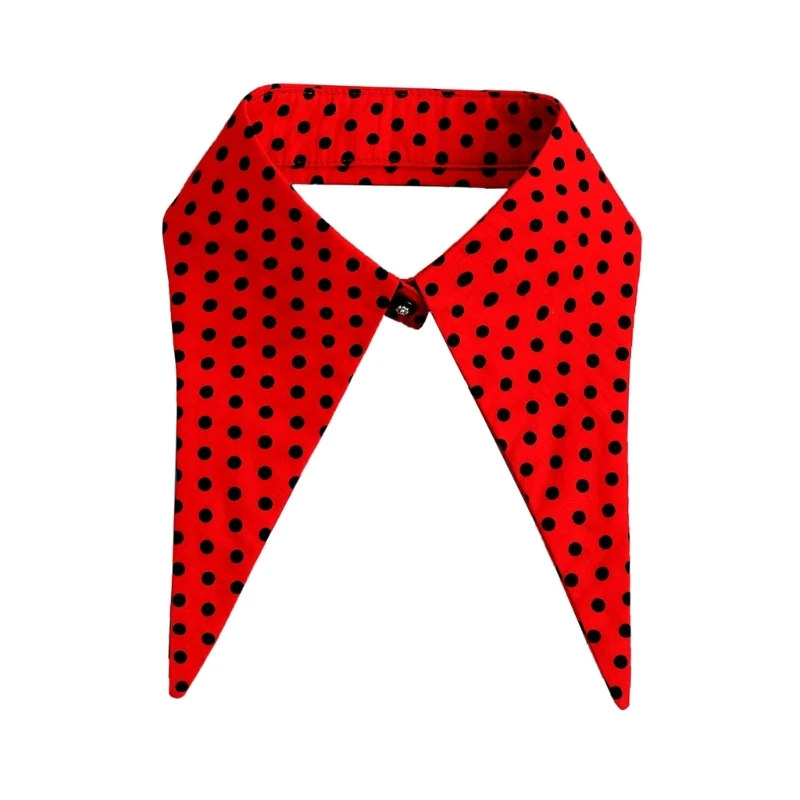 Dotted Detachable Collar Decorative Lapel Collar Shawl Wrap Half Shirt Collar Dropship