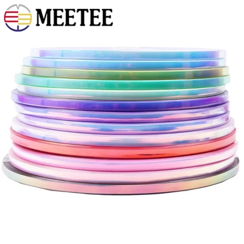 5/10/20Meters 12mm Colorful Flat Silicone Cord Reflective Leather Ribbon Keychain Bag Strap Luggage Belt DIY Crafts Accessories