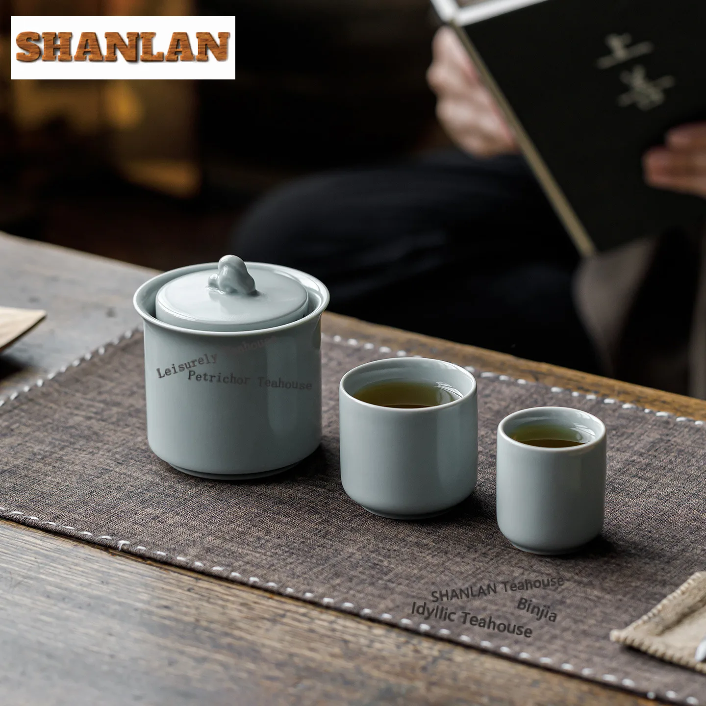 

Небесно-голубой Ru Klin, фарфоровый фильтрационный горшок, чайный сервиз, античный 1 горшок, 2 чашки, органайзер для приготовления чая, портативный набор для кемпинга, кунг-фу