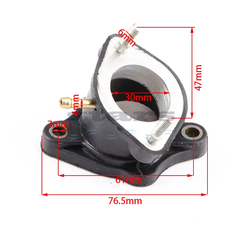 30mm Second replenishment of Qi Inlet Pipe Angled Curve Intake Manifold For CG250 250cc 200cc Dirt Bike Go Kart ATV Quad