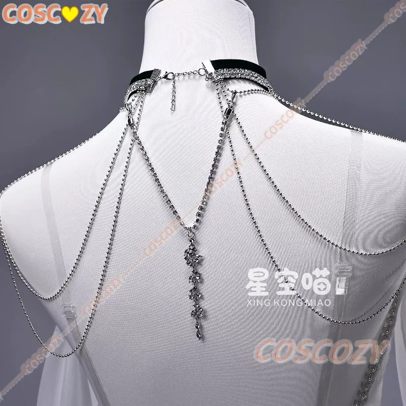 Game Wuthering Waves The Shorekeeper Cosplay Costume Wig Elegant White Wedding Dress Women Halloween Party Gorgeou Uniform Set - view 5