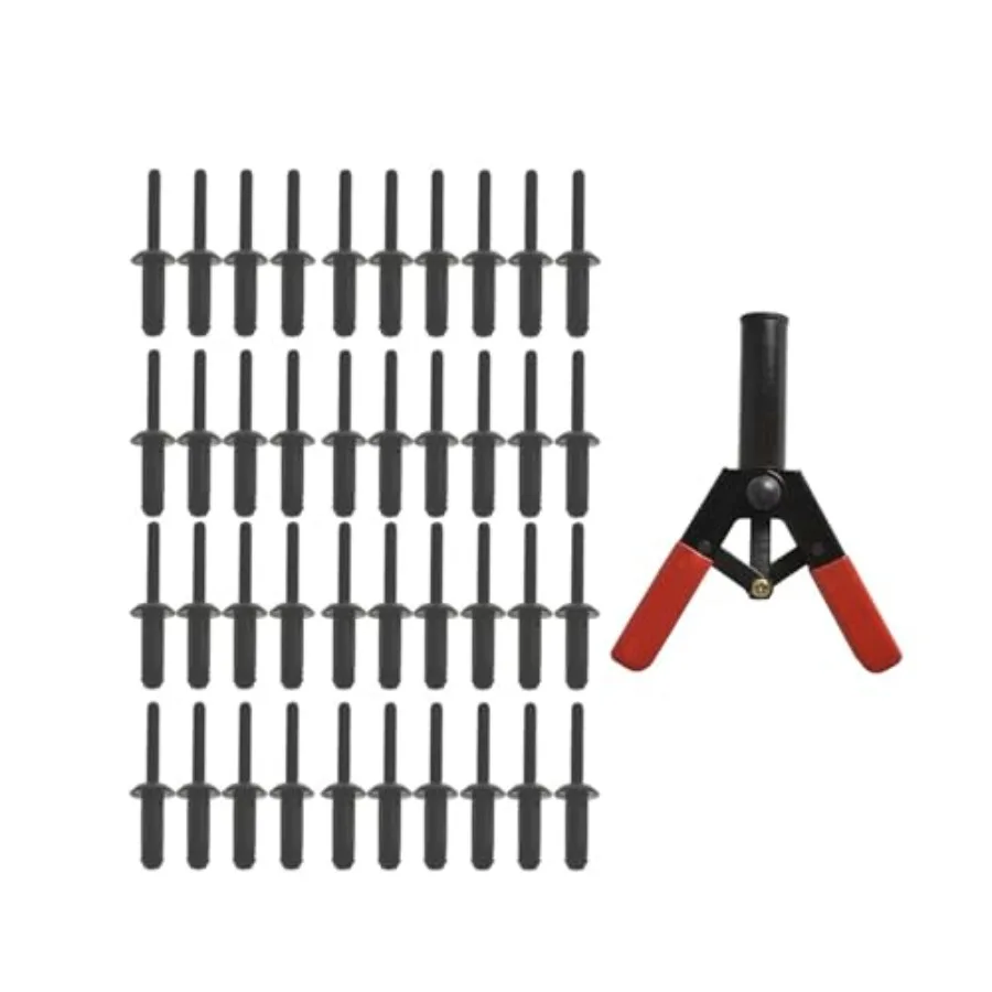 41-delige kunststof klinknagelpistoolset met diverse klinkhamers en snelle set handgereedschap inclusief 40 polyklinknagels voor efficiënt en betrouwbaar F