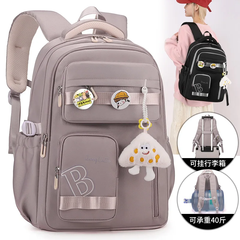 

Школьный рюкзак для девочек, водонепроницаемый, легкий, с принтом, для детей, учащихся начальной и средней школы, дорожный рюкзак