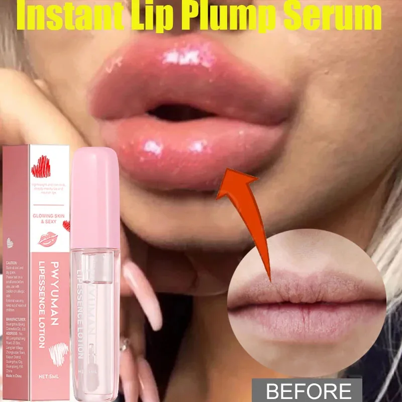 Lip Plump Serum Increase Lip Elasticity Instant Volumising Essential Oil  Fade Lip Lines Dead Skin Repair Nourish Sexy Lip Care