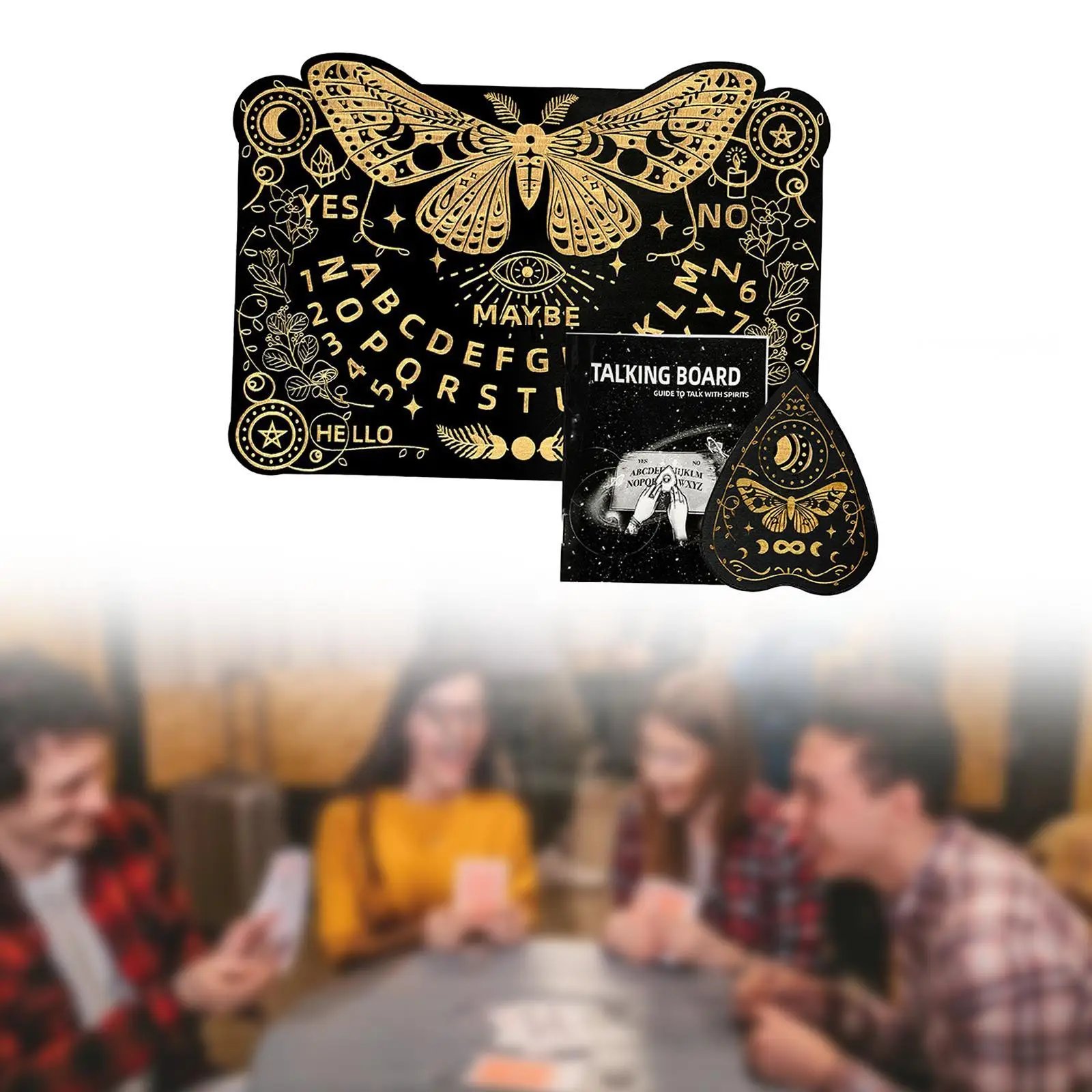 Talking Spirit Board with Planchette for Games Supplies Family Gatherings