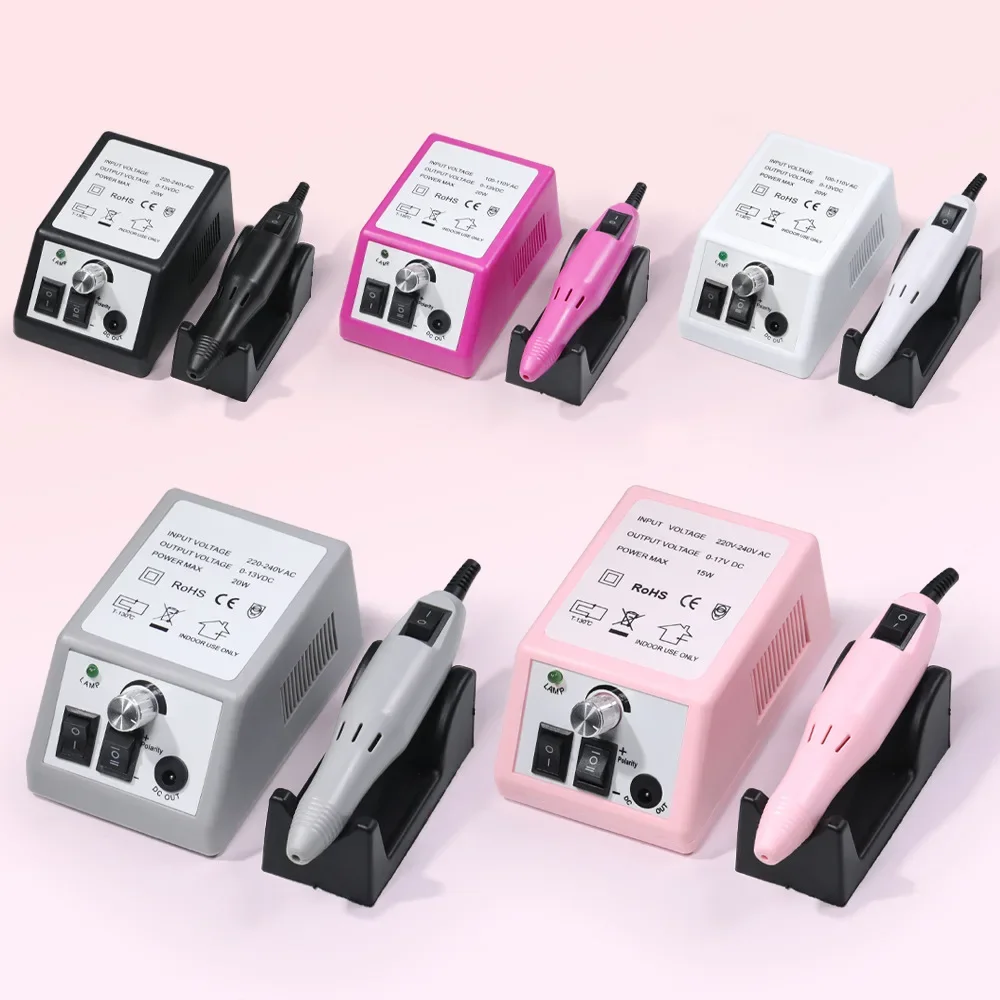 20000RPMプロ仕様ポータブル電動ネイルドリルマシン マニキュア バフ研磨 甘皮除去 フットケア マニキュアツール