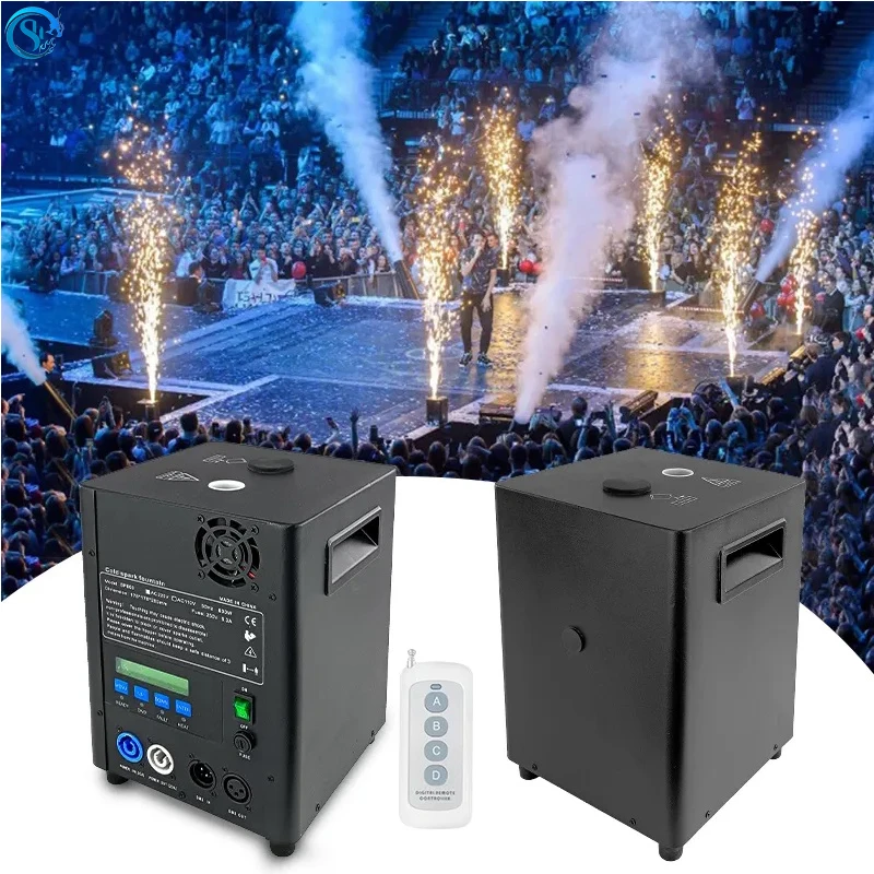 Professional 600W Cold Spark Wedding Stage Effect  Firework Machine with DMX 512 Remote Control For Event Party Show