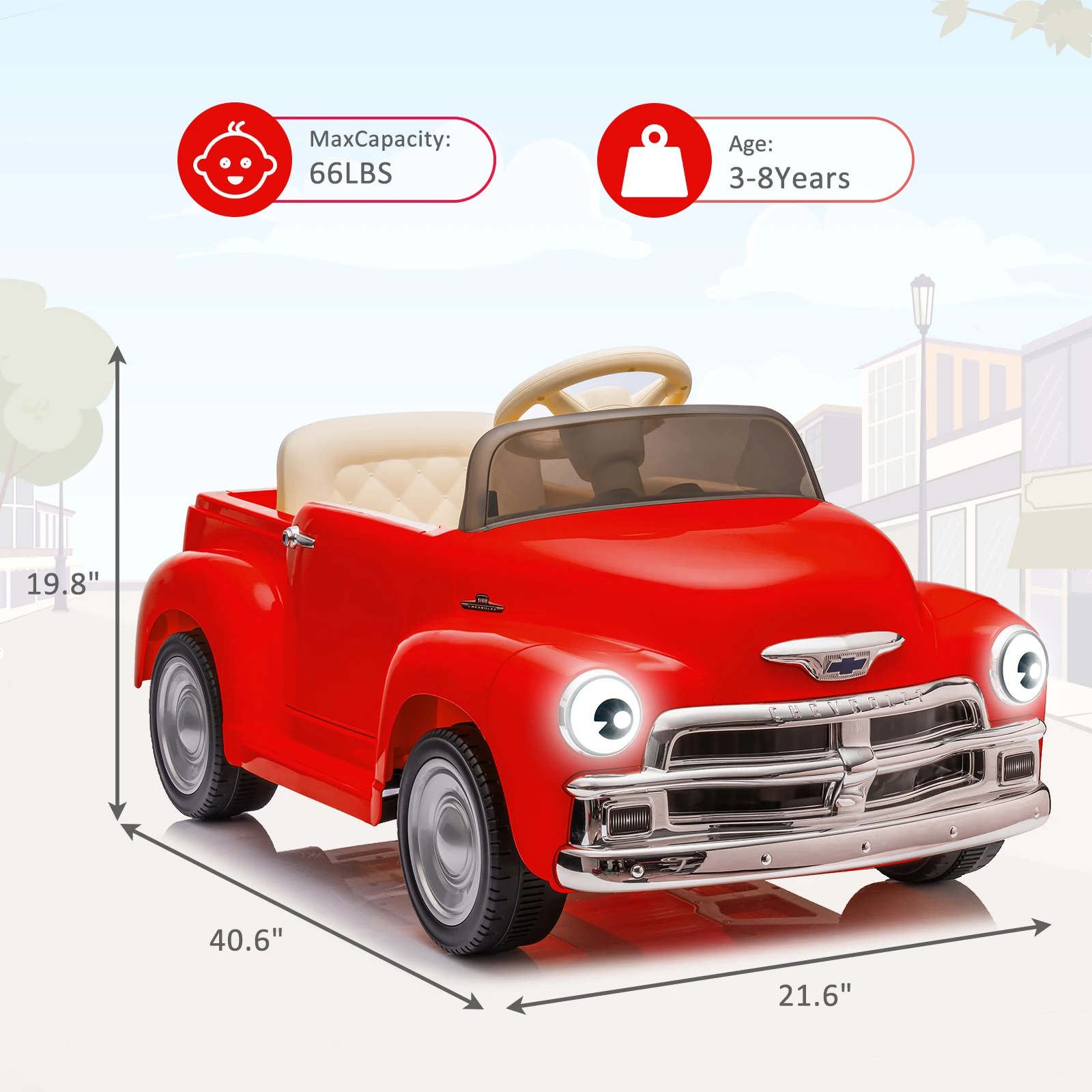 Coche de juguete de 12 V para niños de 3 a 6 años, coches eléctricos con control remoto para padres, 2 velocidades, faros delanteros y orejas, reproductor de música
