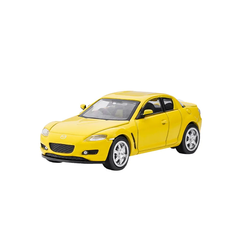 Coche de carreras Mazada RX-8 para adolescentes, vehículo de juguete modelo clásico, colección de vehículos de motor JDM Wankel, UM 1/64