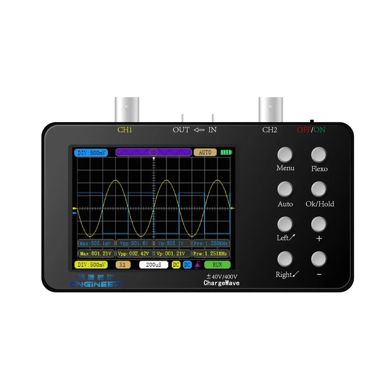 Podwójne kanały oscyloskop cyfrowy dla elektronicznych narzędzi naprawczych Częstotliwość próbkowania 50M Częstotliwość próbkowania 10mhz Szerokość