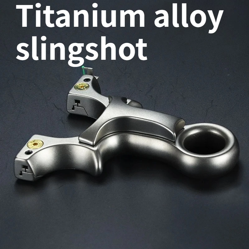 

NEW Titanium Alloy Flat Leather Slingshot Quick-release Slingshot No Clamping Plate Required High-precision Outdoor EDC Tool