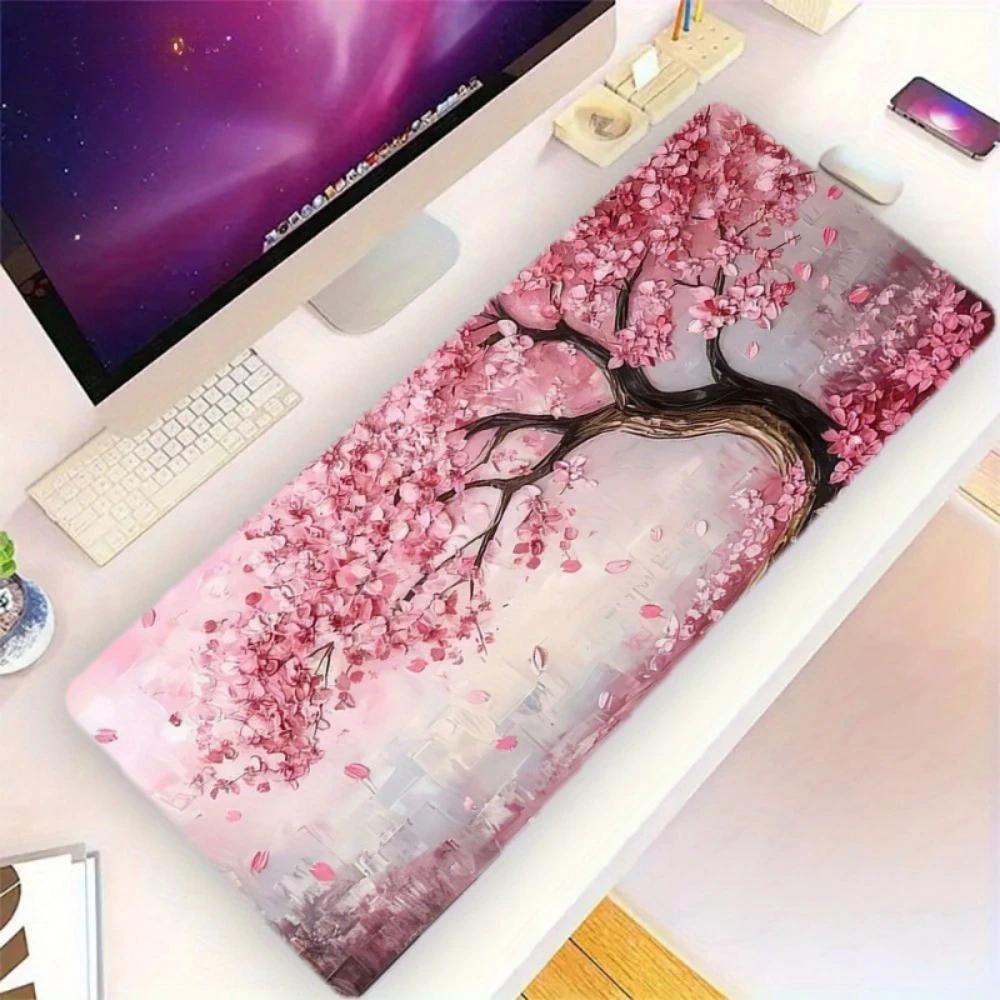 Tree paintings, keyboard game accessories, rubber anti-slip rectangular mouse pad desk organizers and trays tapis de souris