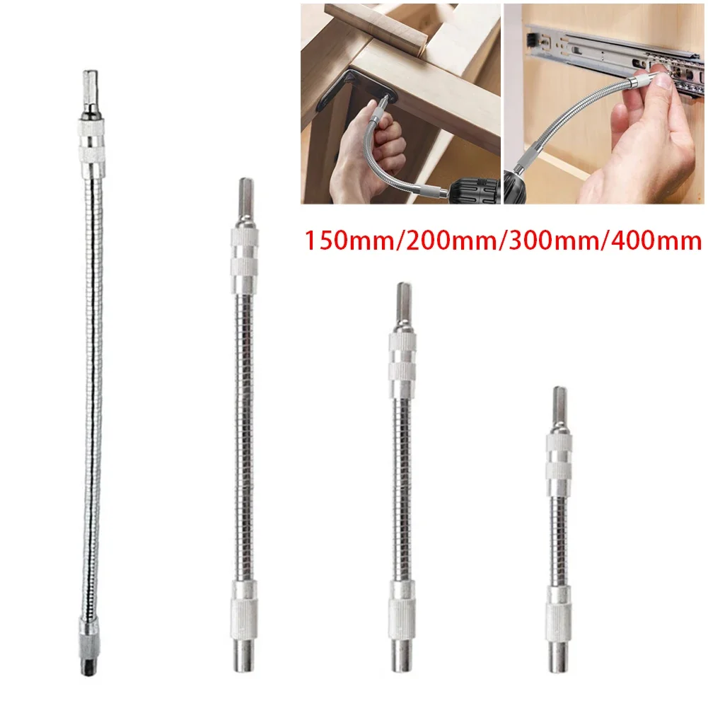 Multi Electric Drill Screwdriver Bit Snake Flexible Hose Cardan Shaft 1/4 6.35mm Connection Soft Metal Extension Rod Link Tool