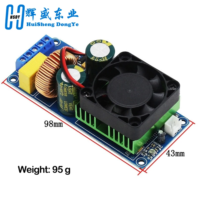 IRS2092S High power 500W Class D HIFI digital power amplifier board finished mono/super LM3886  58-70V