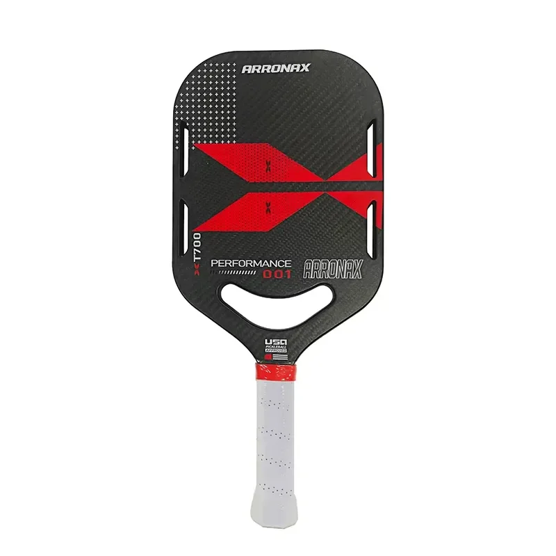 Arronax Pickleball Paddle USAPA Approved Air Dynamic Throat Red Model Lightweight Carbon Fiber Pro Power Control for Outdoor