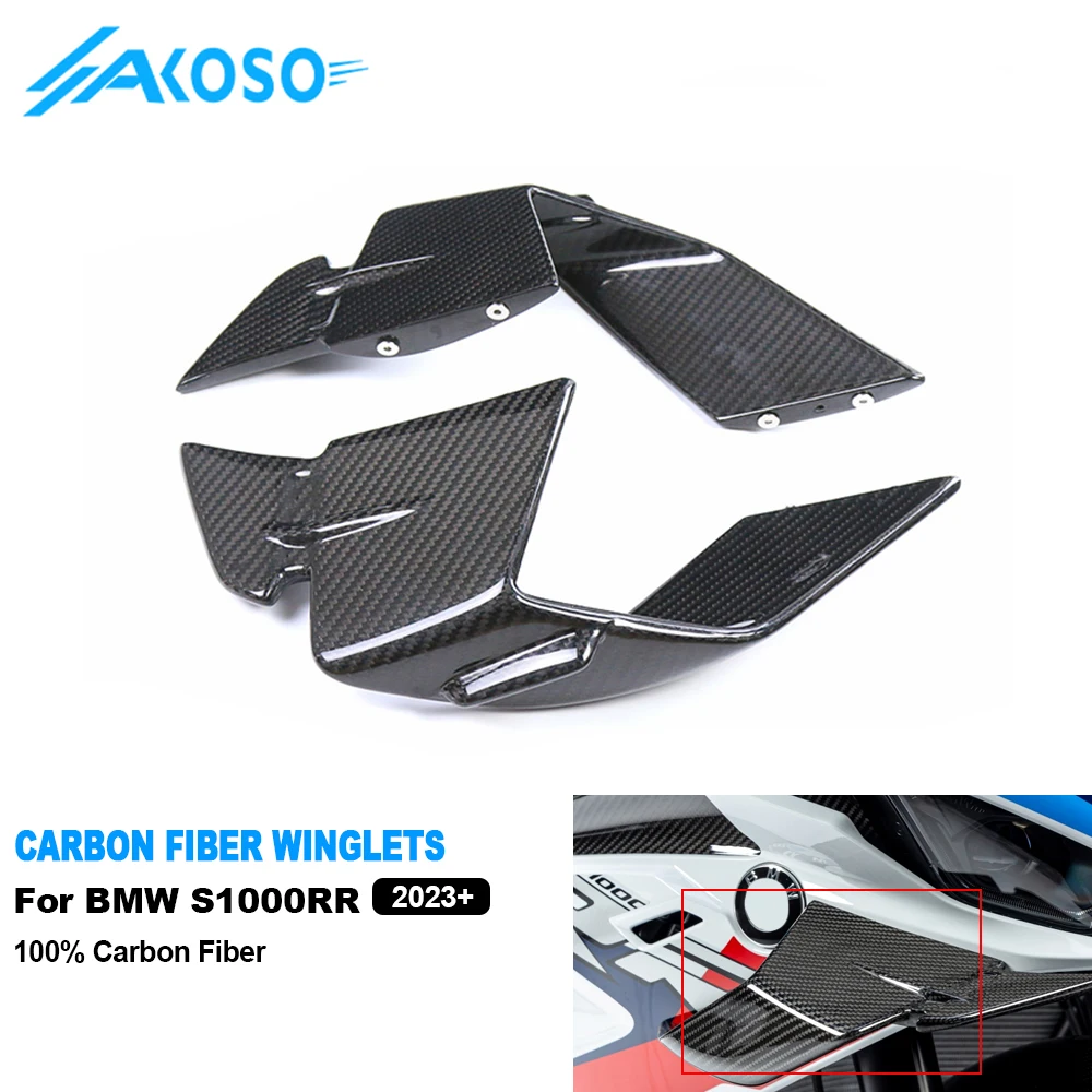 

Carbon Fiber Side Panels Fixed Wings Fairing Motorcycle Winglets for BMW S1000RR 2023 2024