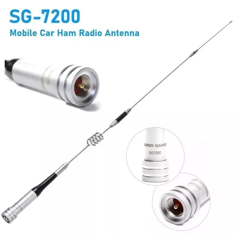 DIAMOND SG-7200 High Gain 144/430MHz VHF/UHF Dual Band Mobile Antenna RB-400 Mount Clip 5M Cable for KT-8900 KT-980 Car Radio