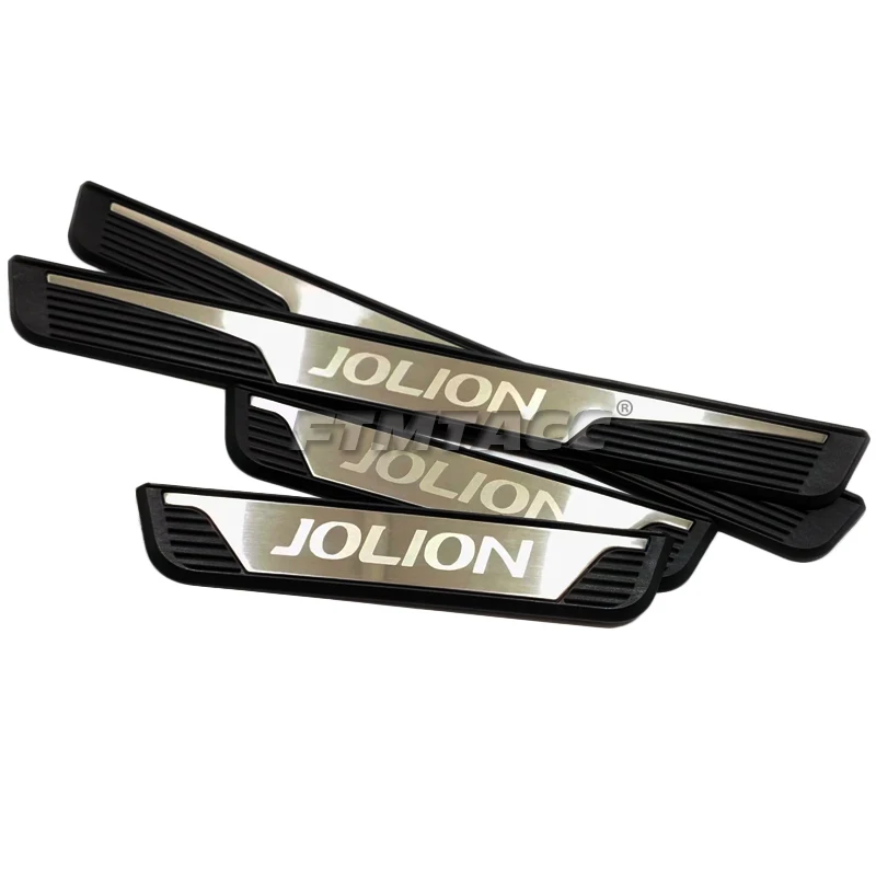 For 2021 2022 GWM Haval JOLION Car Accessories 4pcs/Lot ABS Stainless Steel Door Sill Pedal Scuff Plate Guard Sticker Protector