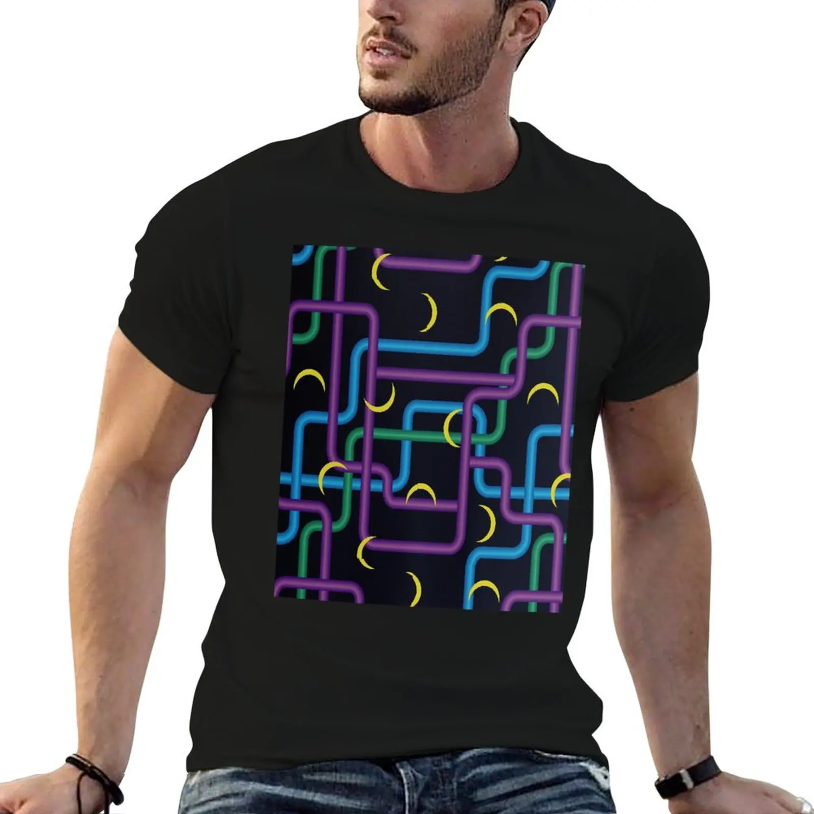 Camiseta Dan Flashes, Camiseta Básica de Manga Corta en Color Sólido