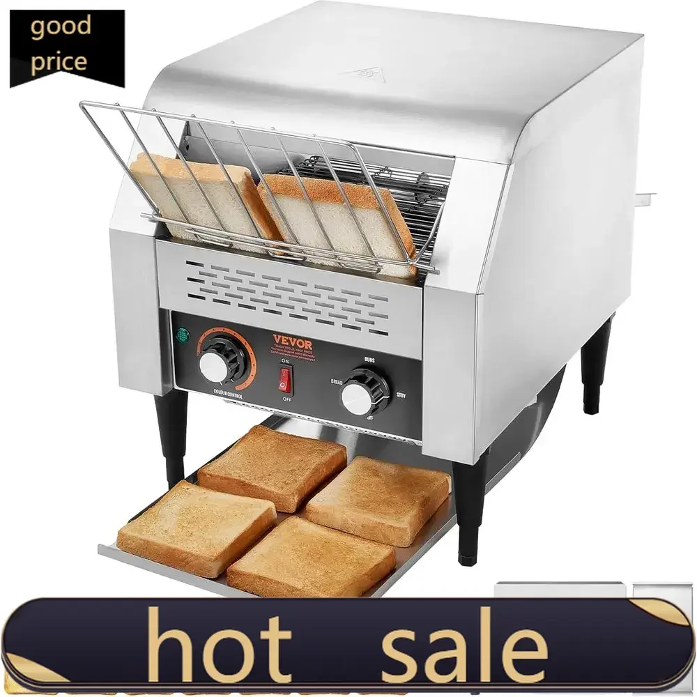 

Популярный электрический тостер из нержавеющей стали большой производительности для ресторанов - 300 ломтиков/час, тостирует хлеб, булочки, бейглы